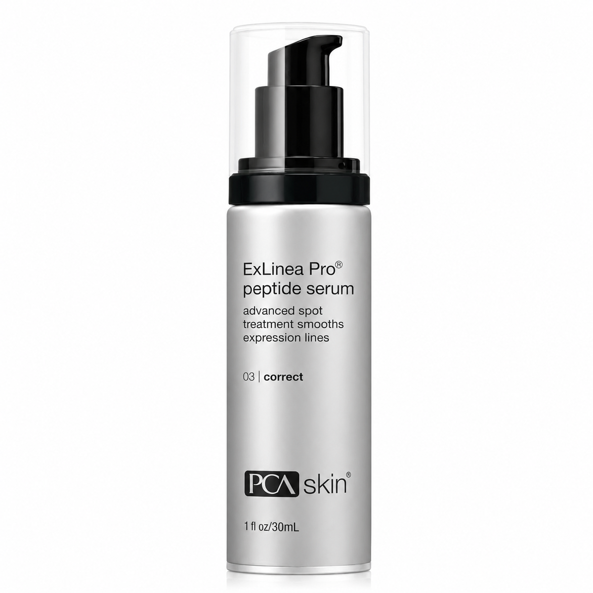 PCA Skin ExLinea Pro peptide serum bottle on a white background