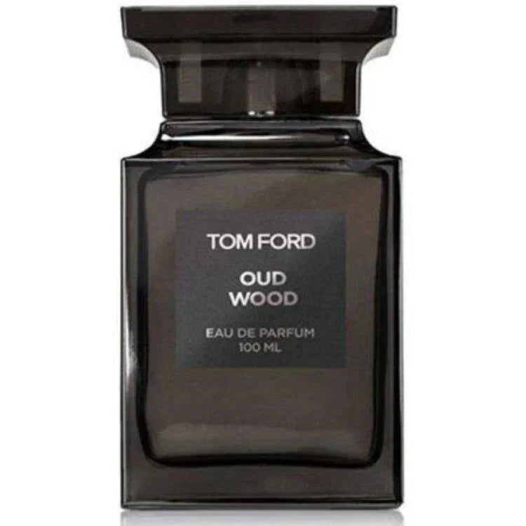 Tom Ford Oud Wood perfume bottle on a white background