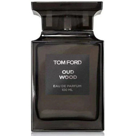 Tom Ford Oud Wood perfume bottle on a white background